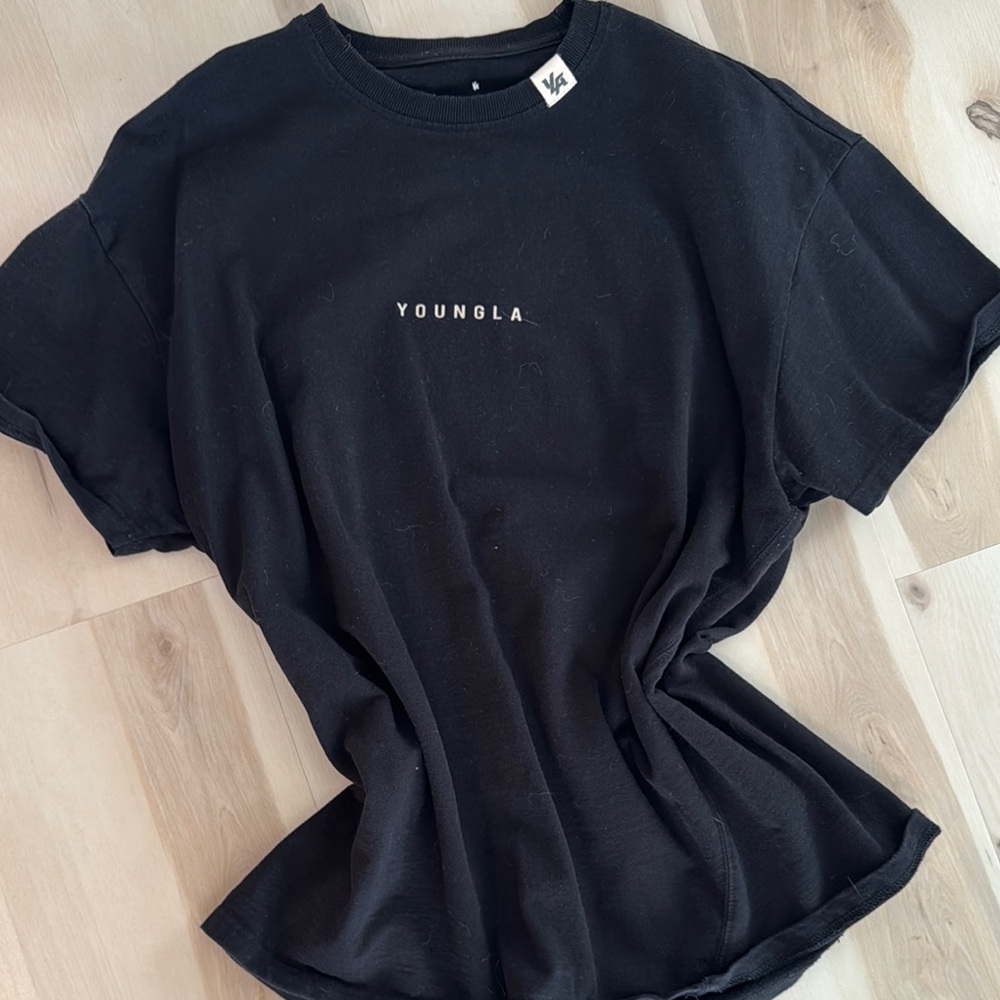 YoungLA Black Boxy Relaxed T-Shirt